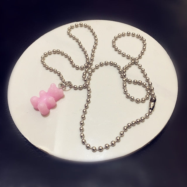 GUMMY BEAR TRENDY JEWELRY NECKLACE