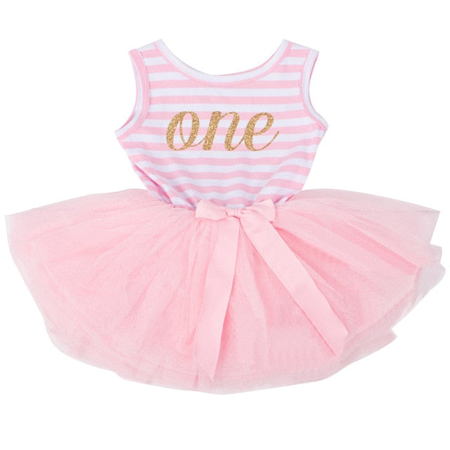 FIRST BIRTHDAY TRENDY TUTU  BABY / TODDLER DRESS! FANCY FIRST BIRTHDAY OUTFIT 1st Birthday