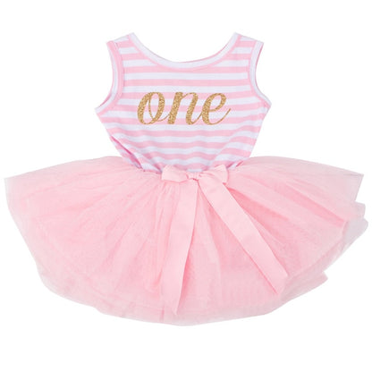 FIRST BIRTHDAY TRENDY TUTU  BABY / TODDLER DRESS! FANCY FIRST BIRTHDAY OUTFIT 1st Birthday