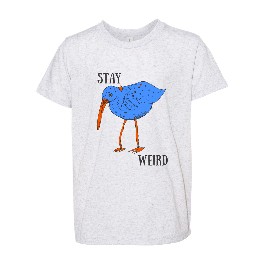 Stay Weird Bird Youth Triblend Tee- MULTIPLE COLOR OPTIONS