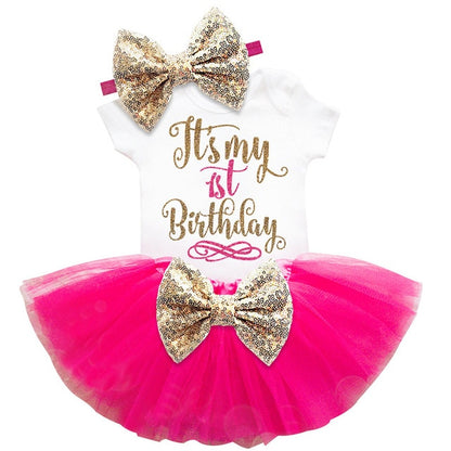 FIRST BIRTHDAY TRENDY TUTU  BABY / TODDLER DRESS! FANCY FIRST BIRTHDAY OUTFIT 1st Birthday