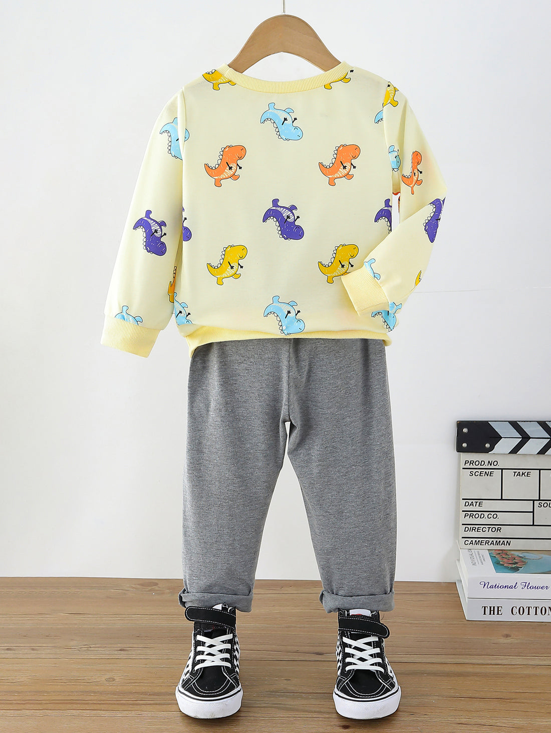 Kids Dinosaur Print Sweatshirt and Pants Set