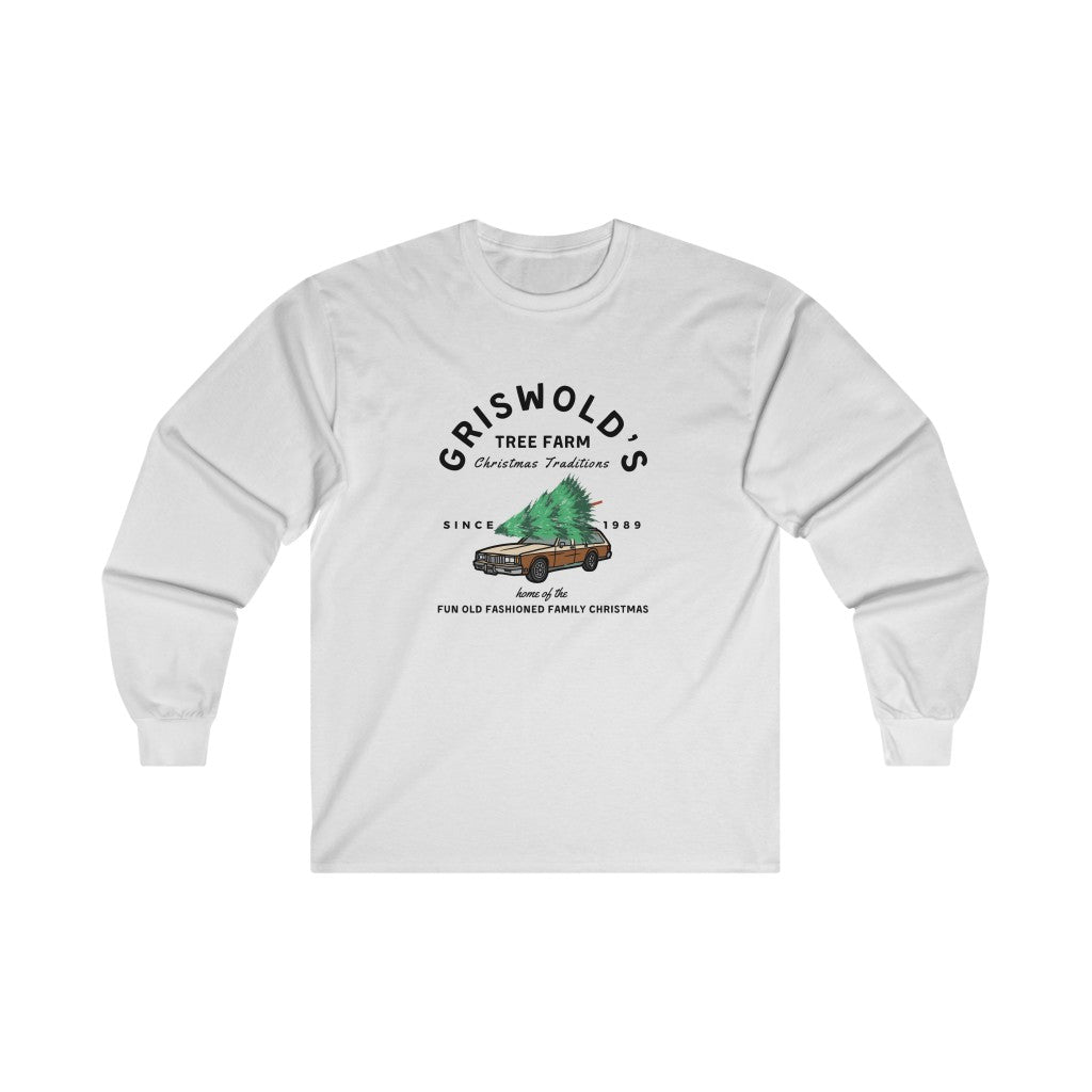 GRISWOLD TREE FARM HOLIDAY CHRISTMAS VACATION  LONG SLEEVE TEE