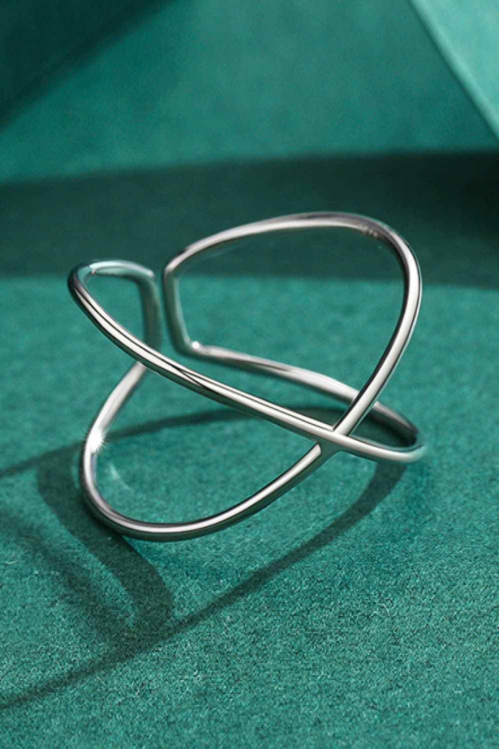 Crisscross Open Ring 925 Sterling Silver