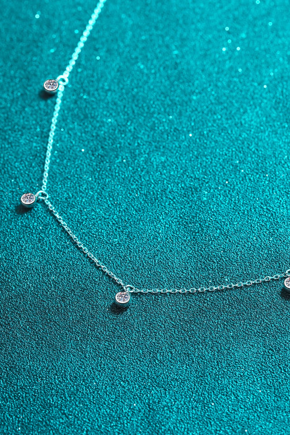 Moissanite Rhodium-Plated Necklace