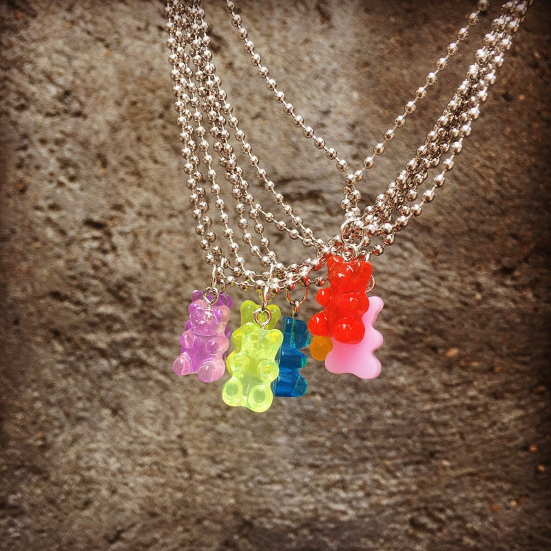 GUMMY BEAR TRENDY JEWELRY NECKLACE