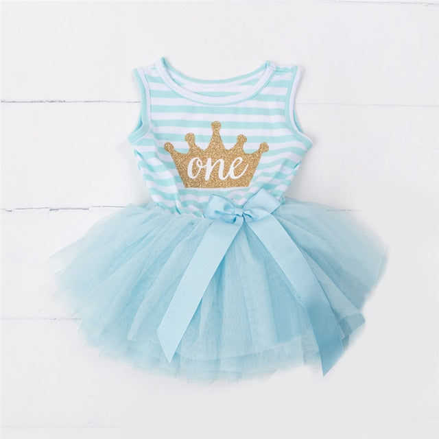 FIRST BIRTHDAY TRENDY TUTU  BABY / TODDLER DRESS! FANCY FIRST BIRTHDAY OUTFIT 1st Birthday