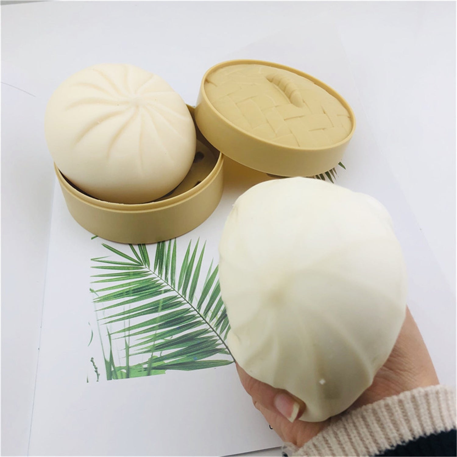 Stress Relief Toy Decompression Sensory Fidget Toy Steamed Stuffed Bun Simulation Fidget Toy Set