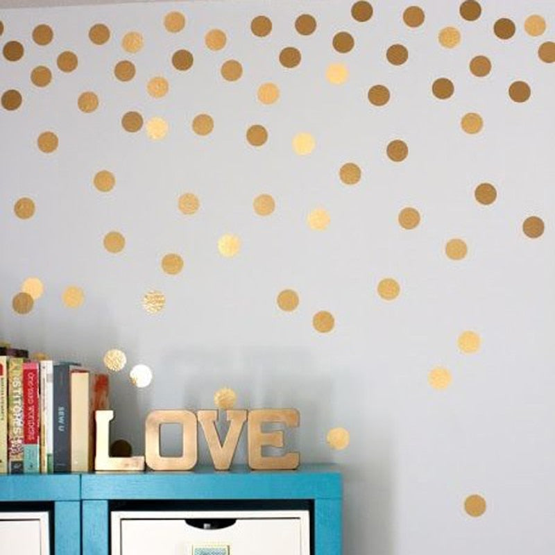 Golden Polka Dots Wall Decor