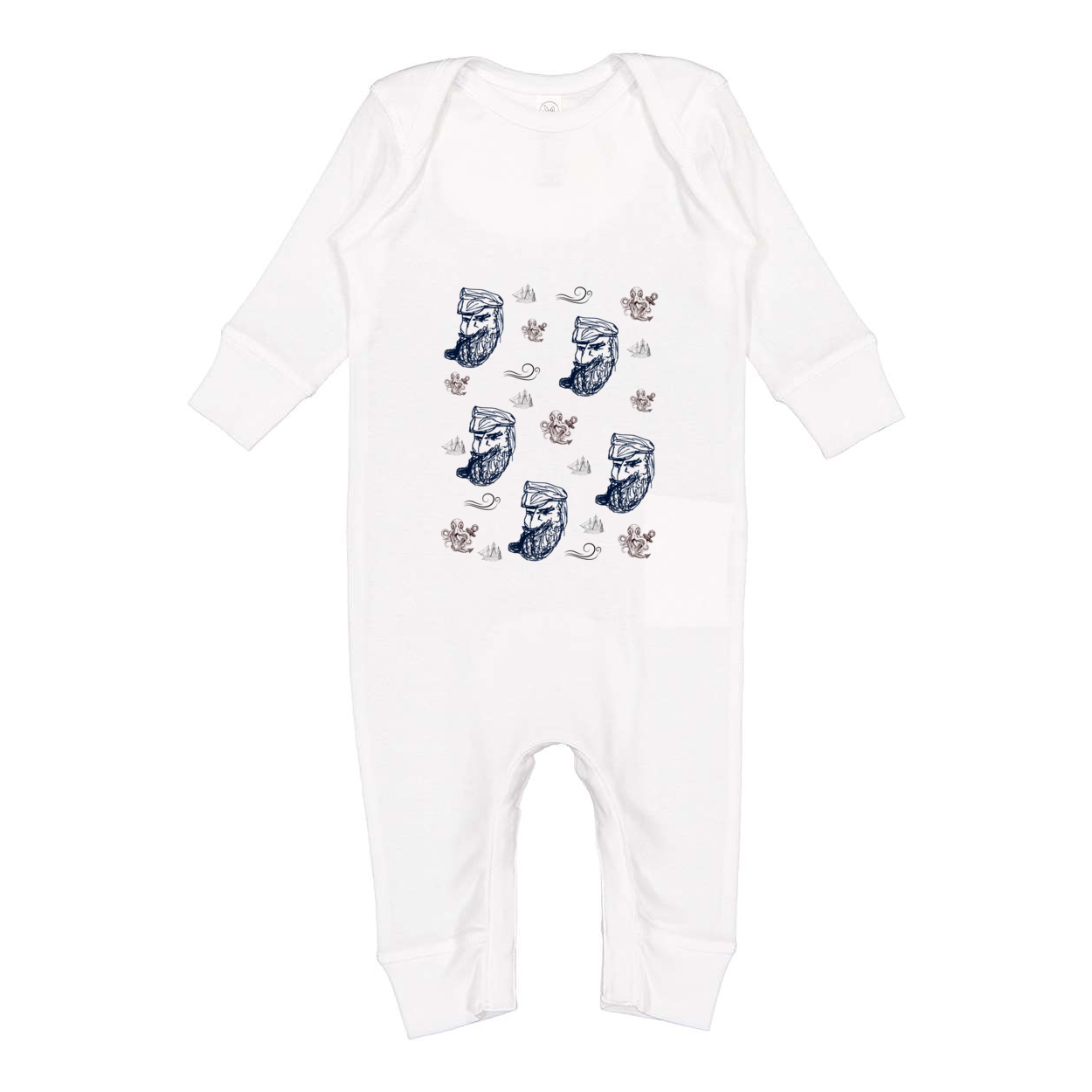 OLE CAPTAIN OF THE SEA INFANT BABY ROMPER BODYSUIT