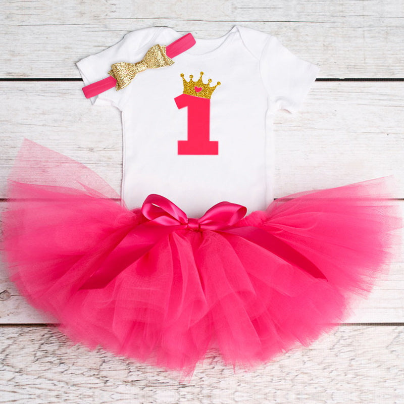 FIRST BIRTHDAY TRENDY TUTU  BABY / TODDLER DRESS! FANCY FIRST BIRTHDAY OUTFIT 1st Birthday