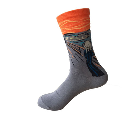 RETRO CLASSIC PAINTINGS NOVELTY SOCKS