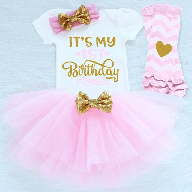 FIRST BIRTHDAY TRENDY TUTU  BABY / TODDLER DRESS! FANCY FIRST BIRTHDAY OUTFIT 1st Birthday