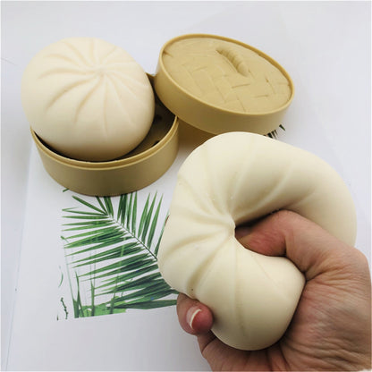 Stress Relief Toy Decompression Sensory Fidget Toy Steamed Stuffed Bun Simulation Fidget Toy Set