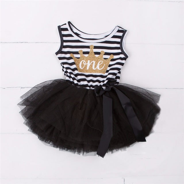 FIRST BIRTHDAY TRENDY TUTU  BABY / TODDLER DRESS! FANCY FIRST BIRTHDAY OUTFIT 1st Birthday