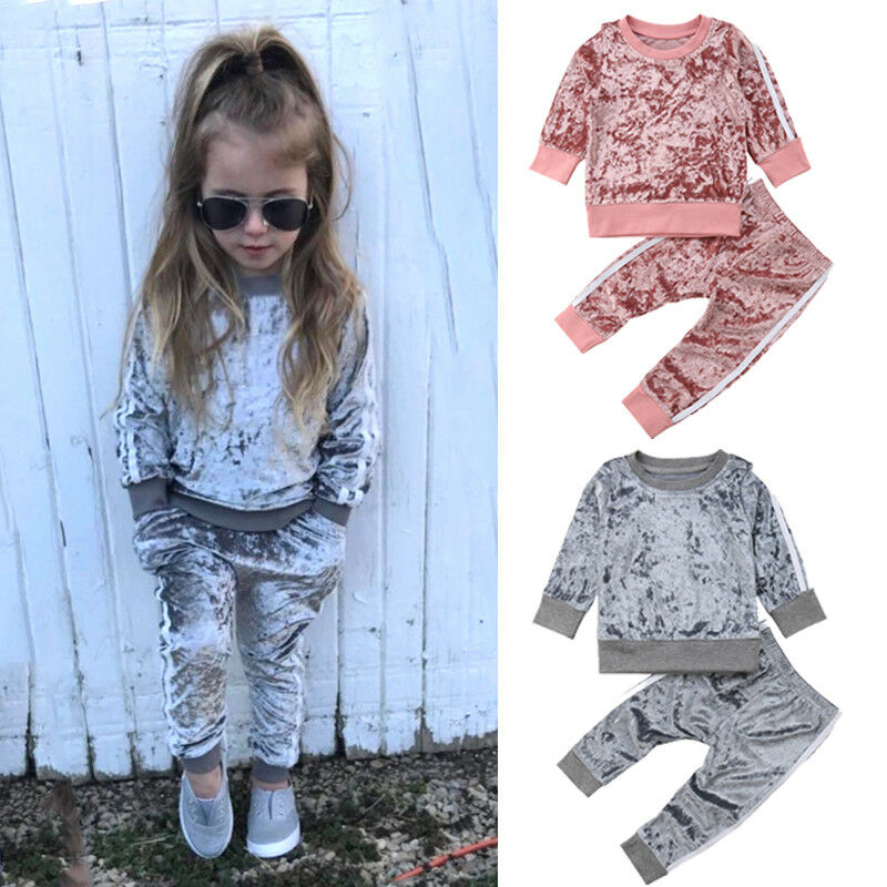 SOLID VELVET TODDLER/YOUTH CLOTHING SET