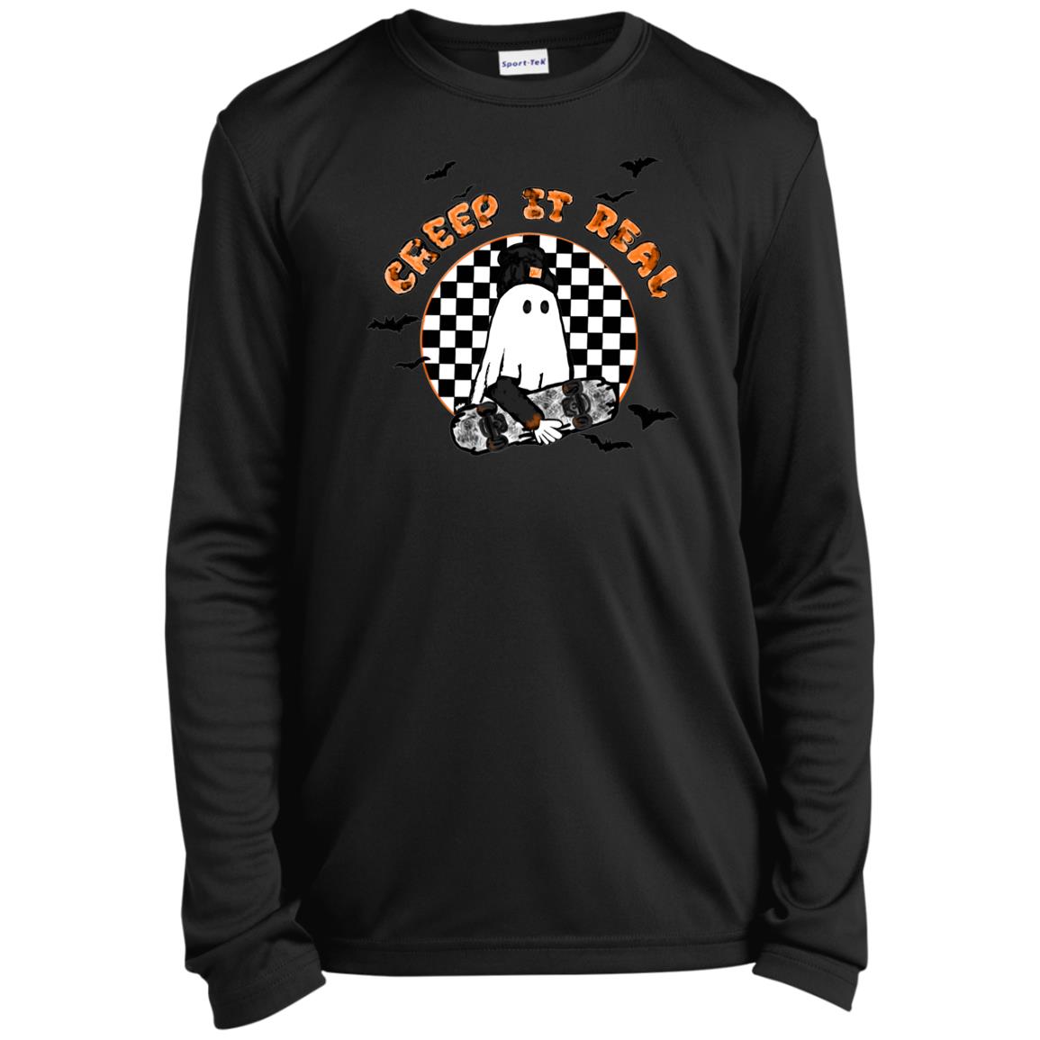 CREEP IT REAL Youth Long Sleeve Performance Tee