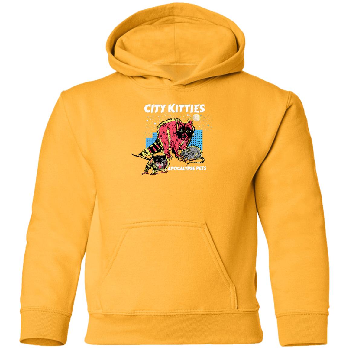 CITY KITTIES APOCALYPSE PETS YOUTH HOODIE - HAND DRAWN