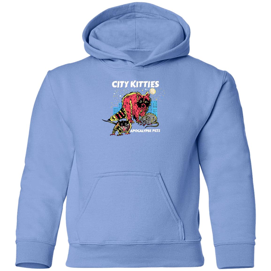 CITY KITTIES APOCALYPSE PETS YOUTH HOODIE - HAND DRAWN