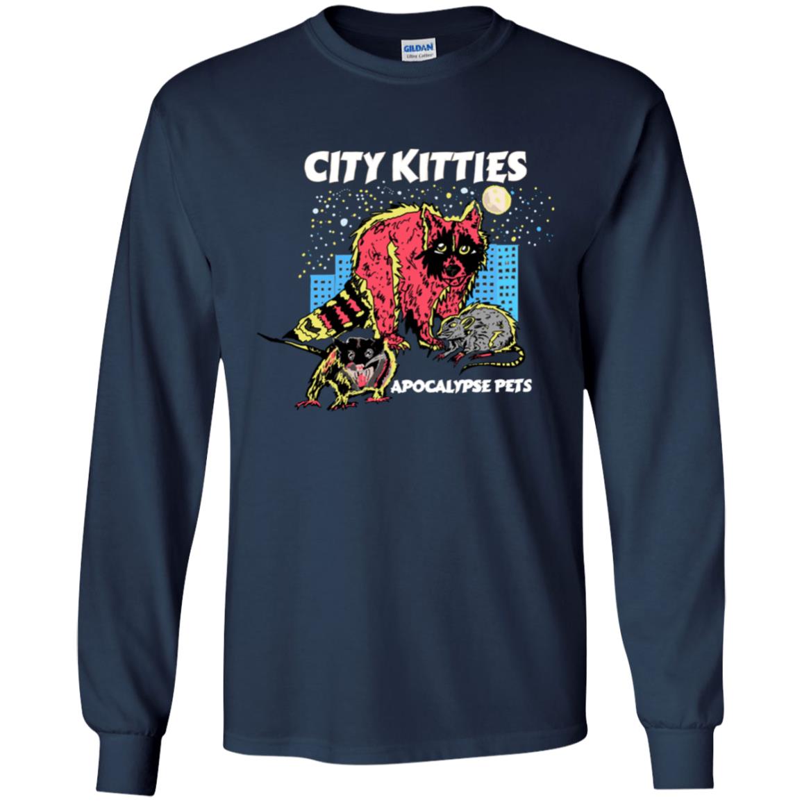 CITY KITTIES APOCALYPSE PETS YOUTH HAND DRAWN YOUTH TEE