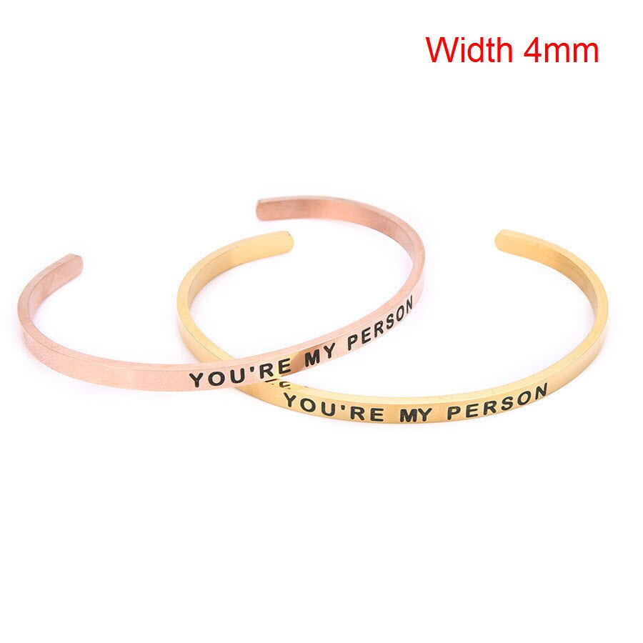 You Are My Person Lettering Bracelets