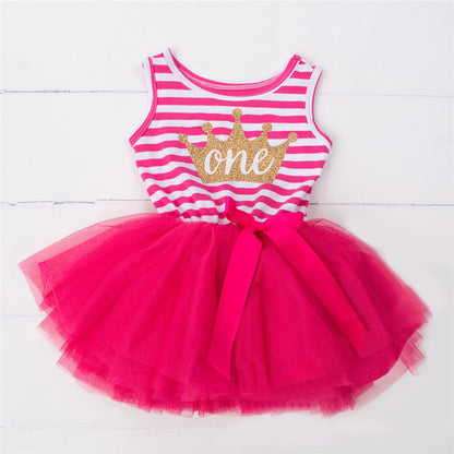 FIRST BIRTHDAY TRENDY TUTU  BABY / TODDLER DRESS! FANCY FIRST BIRTHDAY OUTFIT 1st Birthday