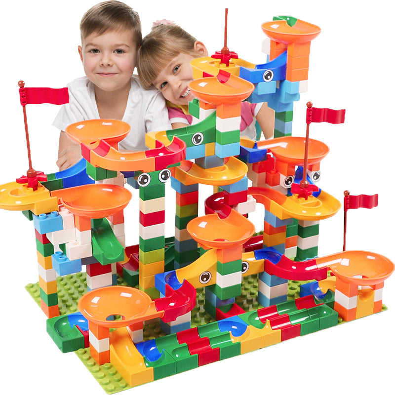 MARBLE RACE RUN TRACK BRICK BLOCKS (COMPATIBLE WITH DUPLO AND LEGO)