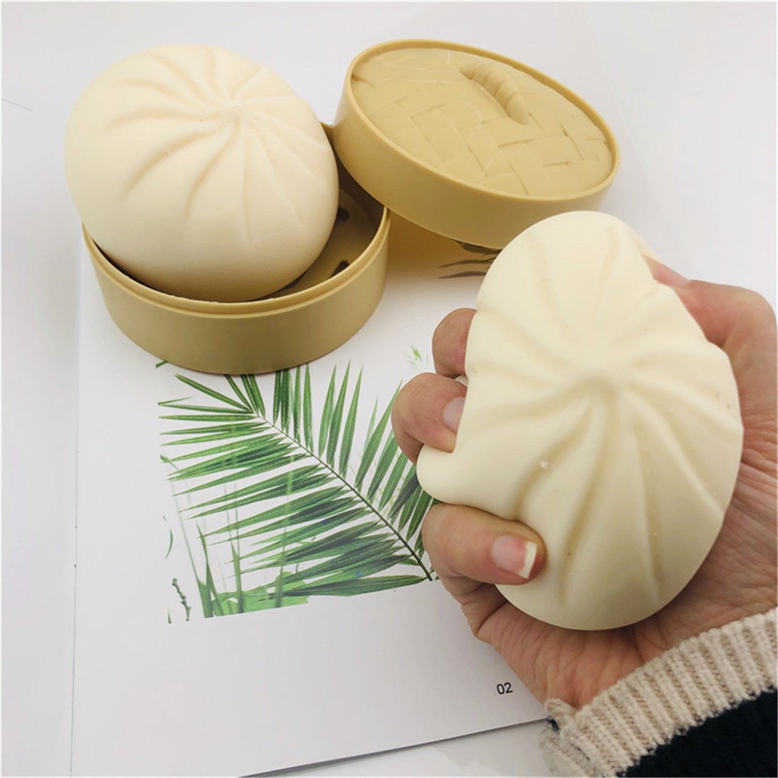 Stress Relief Toy Decompression Sensory Fidget Toy Steamed Stuffed Bun Simulation Fidget Toy Set