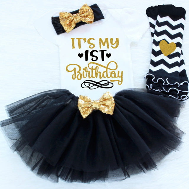 FIRST BIRTHDAY TRENDY TUTU  BABY / TODDLER DRESS! FANCY FIRST BIRTHDAY OUTFIT 1st Birthday