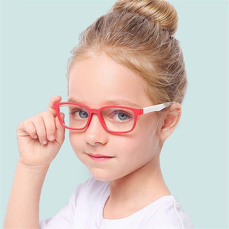 SOFT FRAME ANTI BLUE LIGHT SILICONE GLASSES FOR CHILDREN