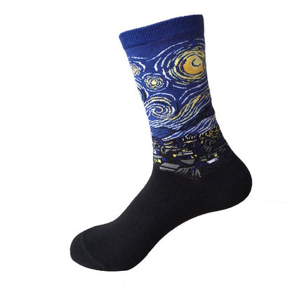 RETRO CLASSIC PAINTINGS NOVELTY SOCKS