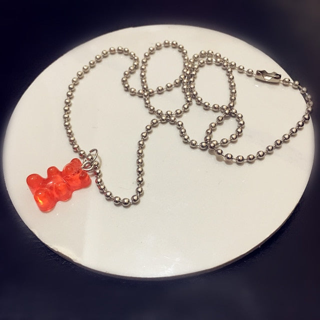 GUMMY BEAR TRENDY JEWELRY NECKLACE