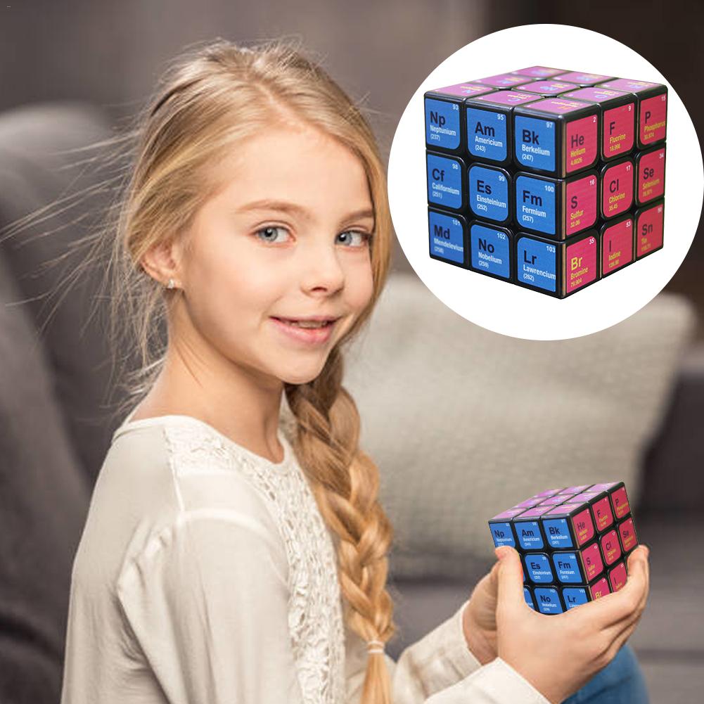 Periodic Table, Science Cube 3x3x3 5.6CM Speed For Magic Cube Chemical Element Periodic Table 3rd-order Cube Learning Formula Education Toy