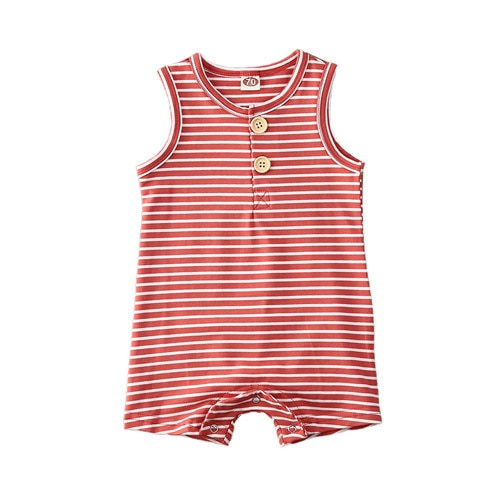 Trendy Striped Shortie Romper with multiple color options.