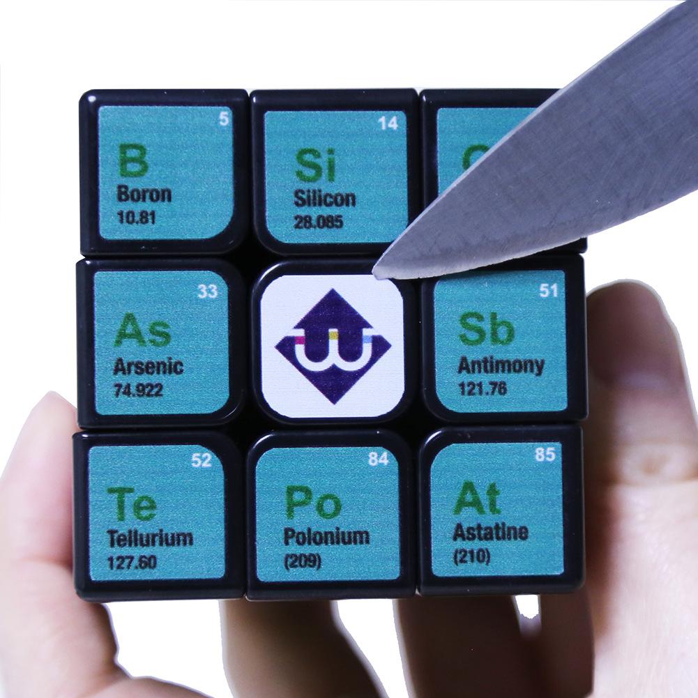 Periodic Table, Science Cube 3x3x3 5.6CM Speed For Magic Cube Chemical Element Periodic Table 3rd-order Cube Learning Formula Education Toy