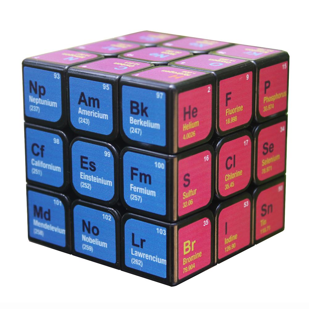 Periodic Table, Science Cube 3x3x3 5.6CM Speed For Magic Cube Chemical Element Periodic Table 3rd-order Cube Learning Formula Education Toy