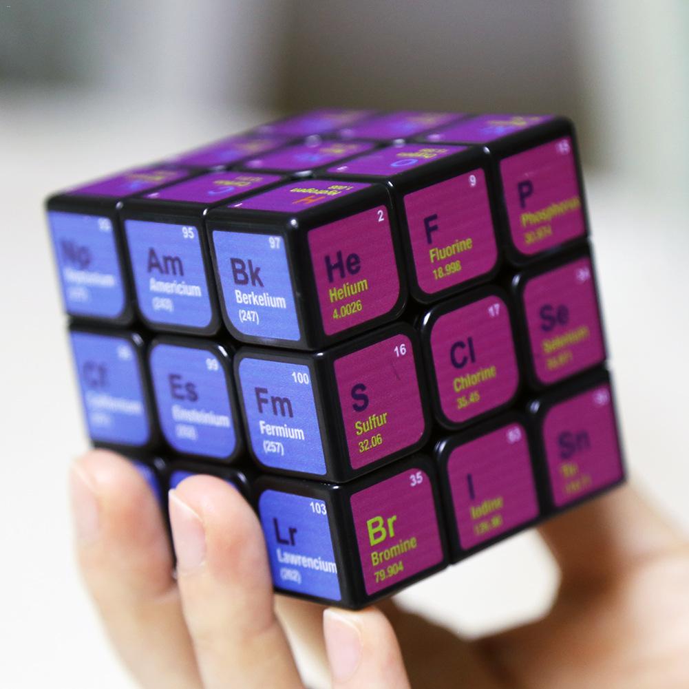 Periodic Table, Science Cube 3x3x3 5.6CM Speed For Magic Cube Chemical Element Periodic Table 3rd-order Cube Learning Formula Education Toy