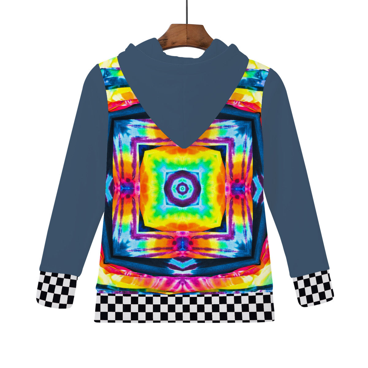 Youth Tie Dye &amp; Checkerboard Hoodie