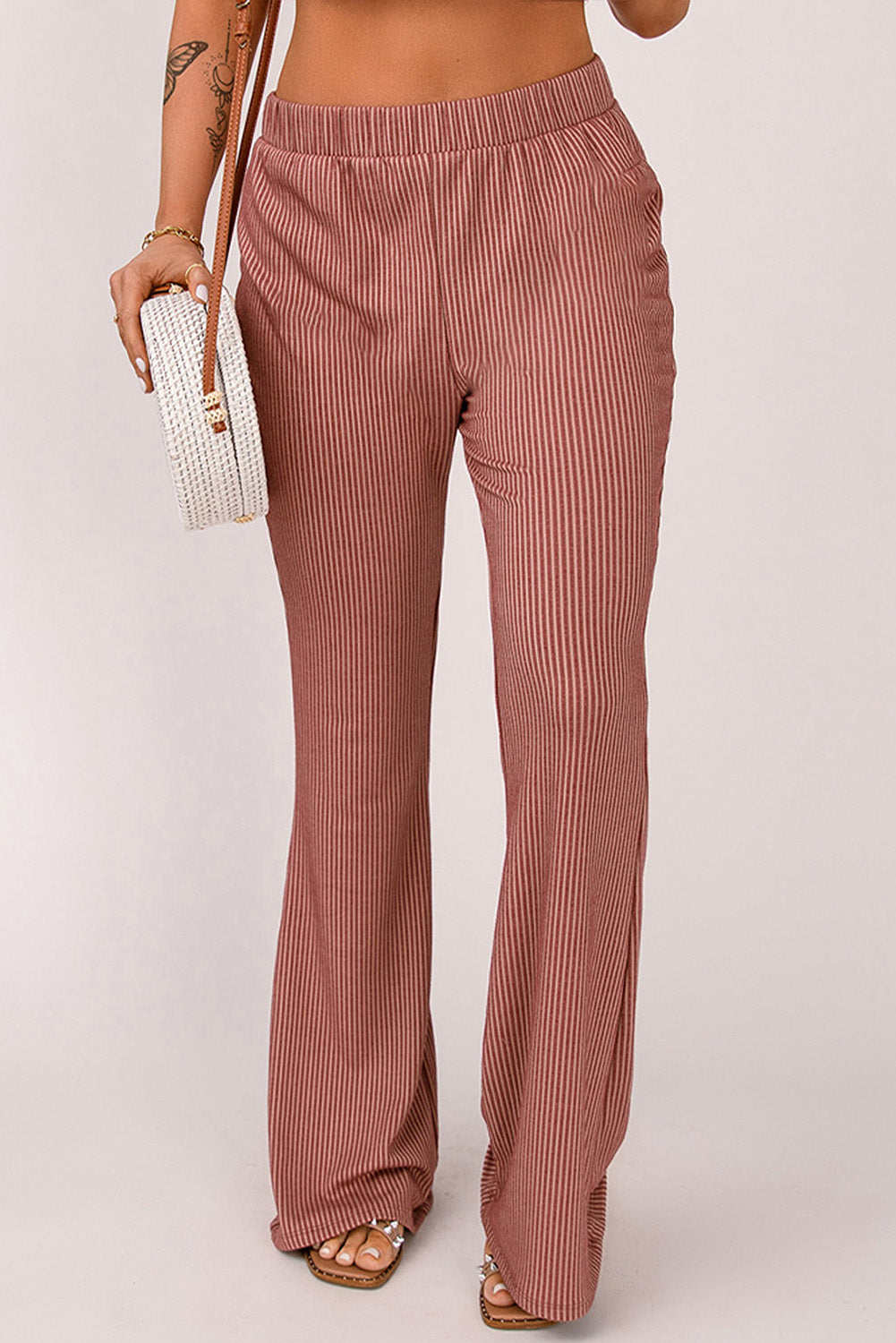 Pinstripe Wide Leg Pants