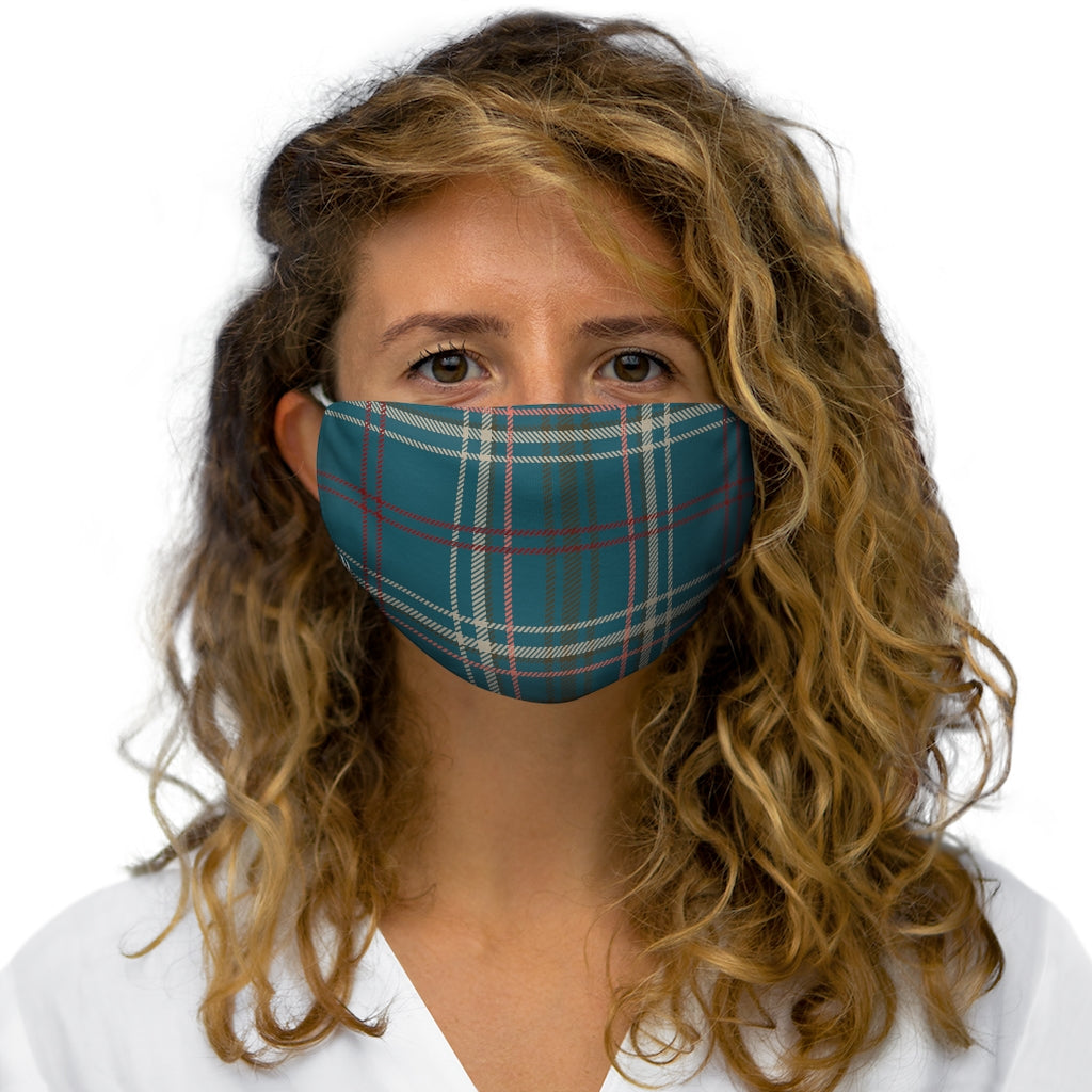 Plaid Snug-Fit Polyester Face Mask