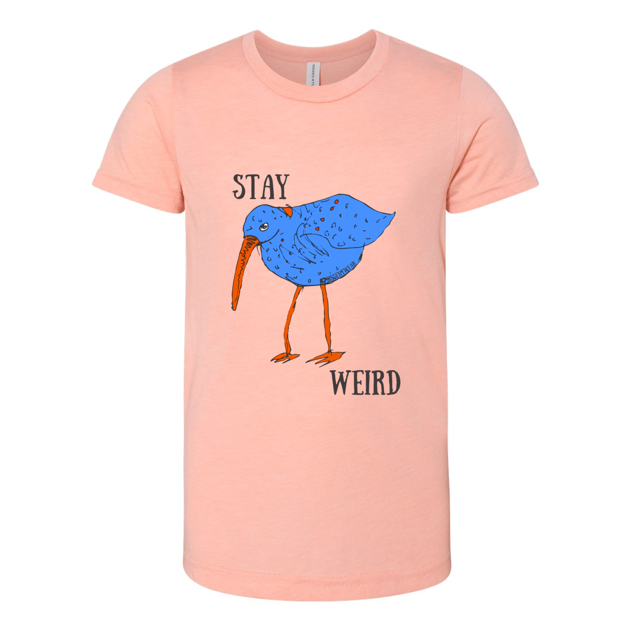 Stay Weird Bird Youth Triblend Tee- MULTIPLE COLOR OPTIONS