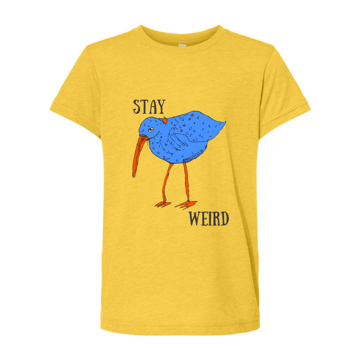 Stay Weird Bird Youth Triblend Tee- MULTIPLE COLOR OPTIONS