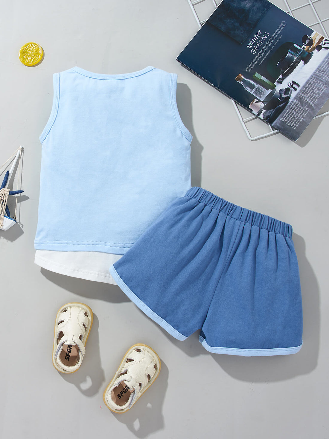 Kids Tank and Blue Shorts Set