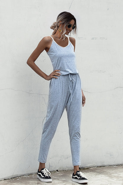 Contrast binding Cami Jumpsuit