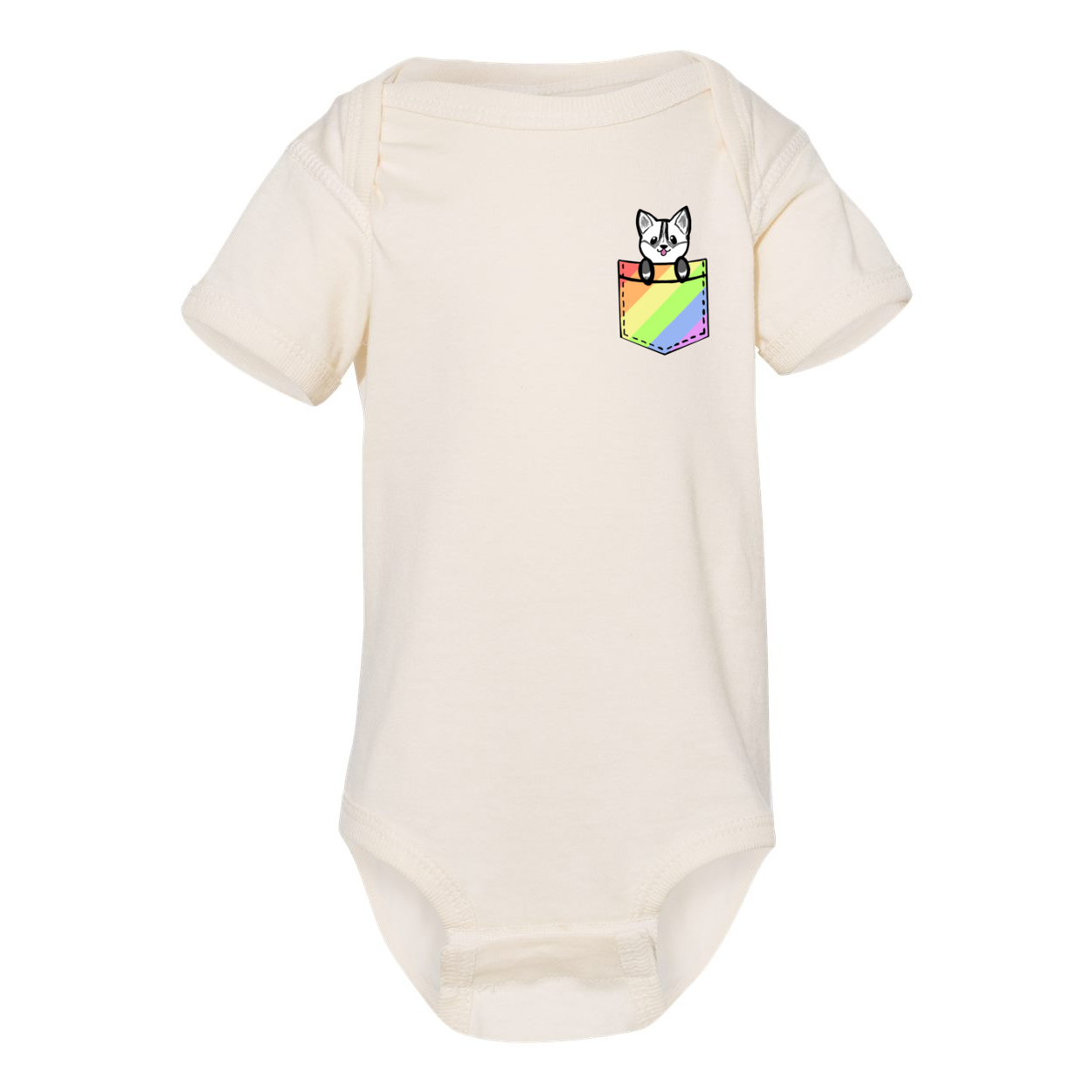 POCKET HUSKY GENDER NEUTRAL INFANT ONESIE