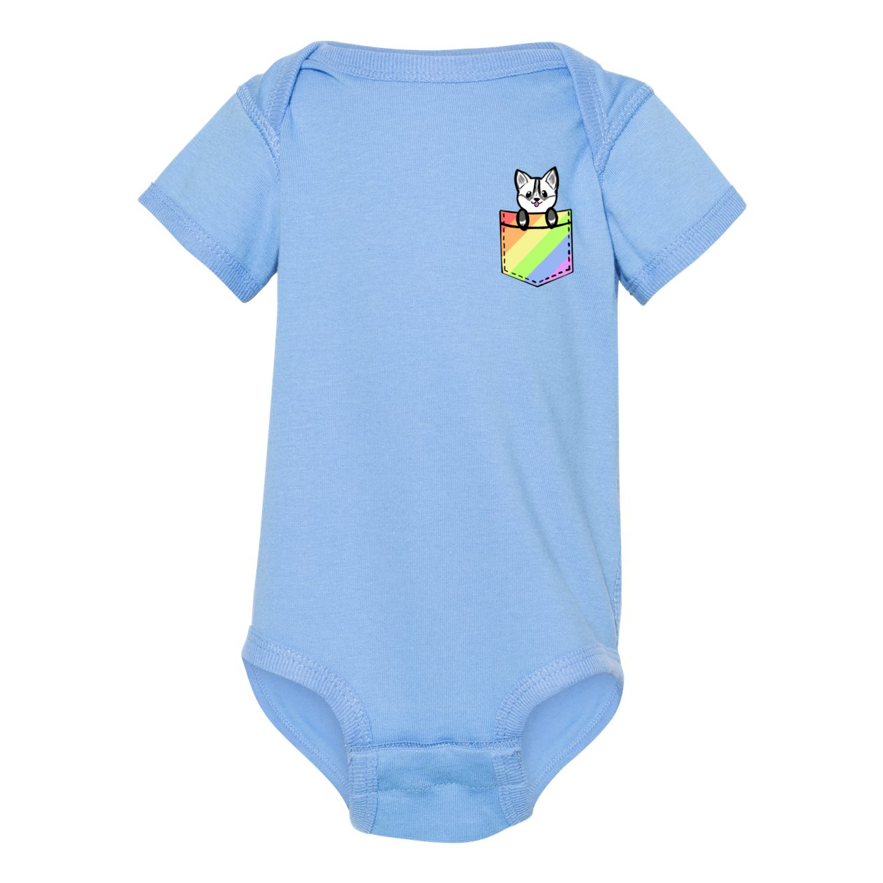 POCKET HUSKY GENDER NEUTRAL INFANT ONESIE