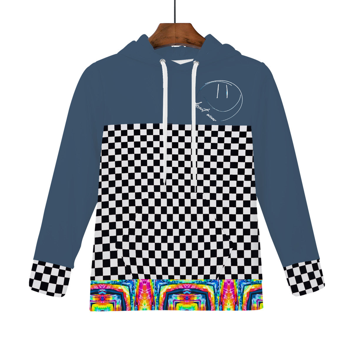 Youth Tie Dye &amp; Checkerboard Hoodie