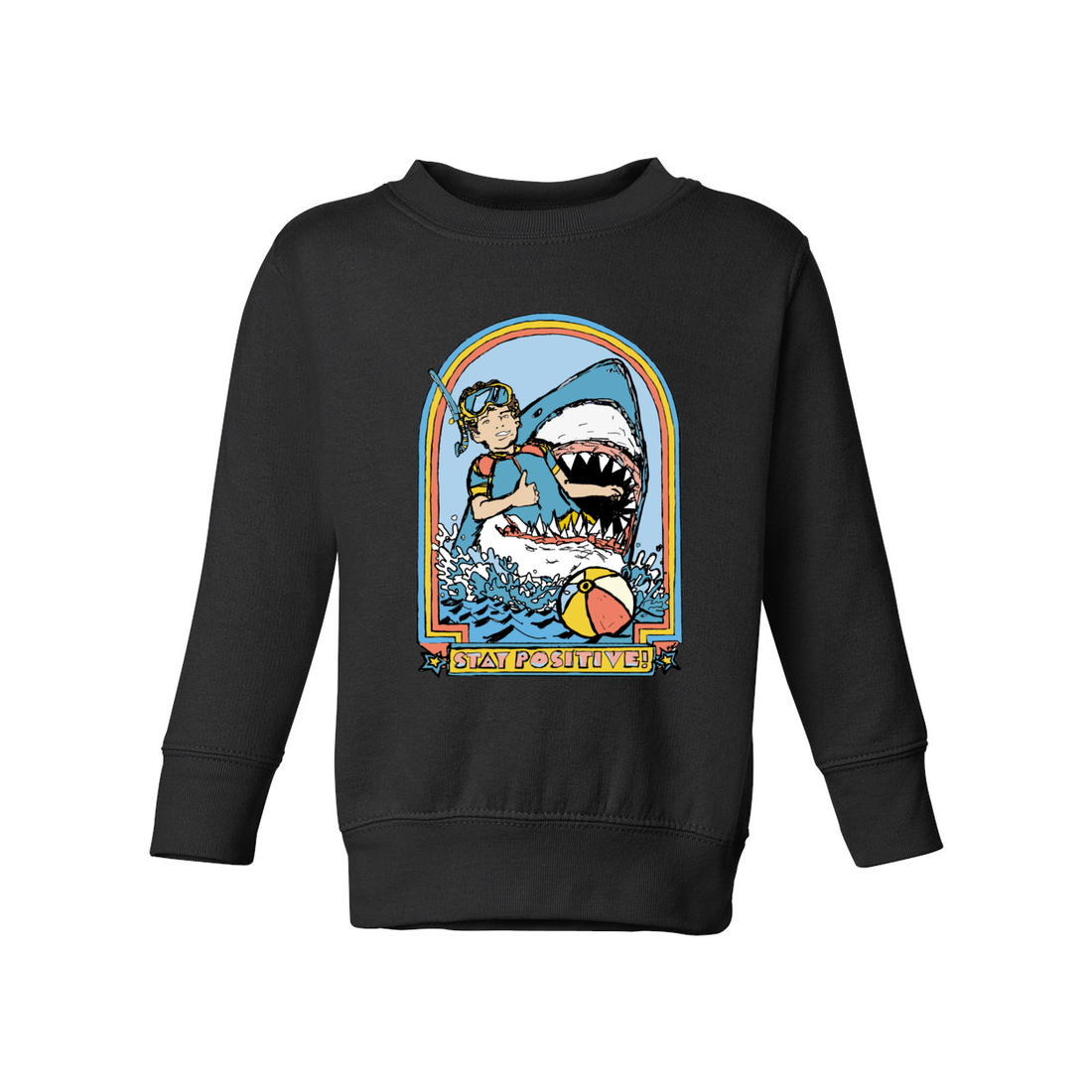 Stay Positive Hand Drawn Toddler - Youth Crewneck Sweatshirt