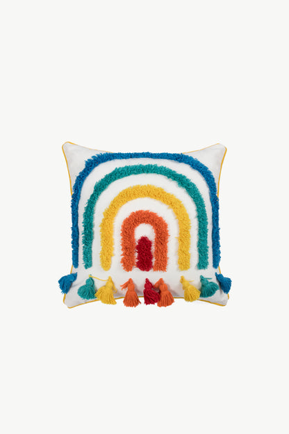 Multicolored Decorative Throw Pillow Case rainbow