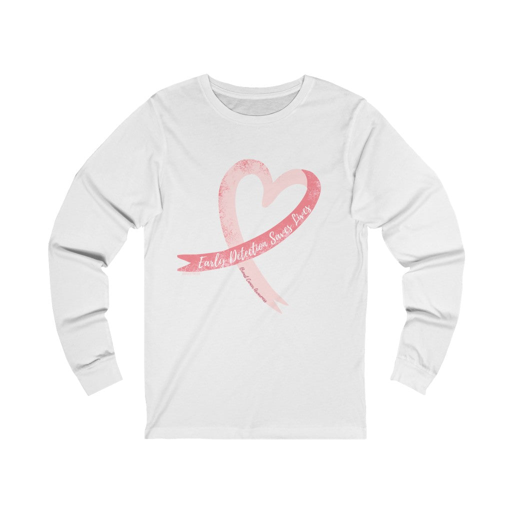 LONG SLEEVE PINK RIBBON TEE